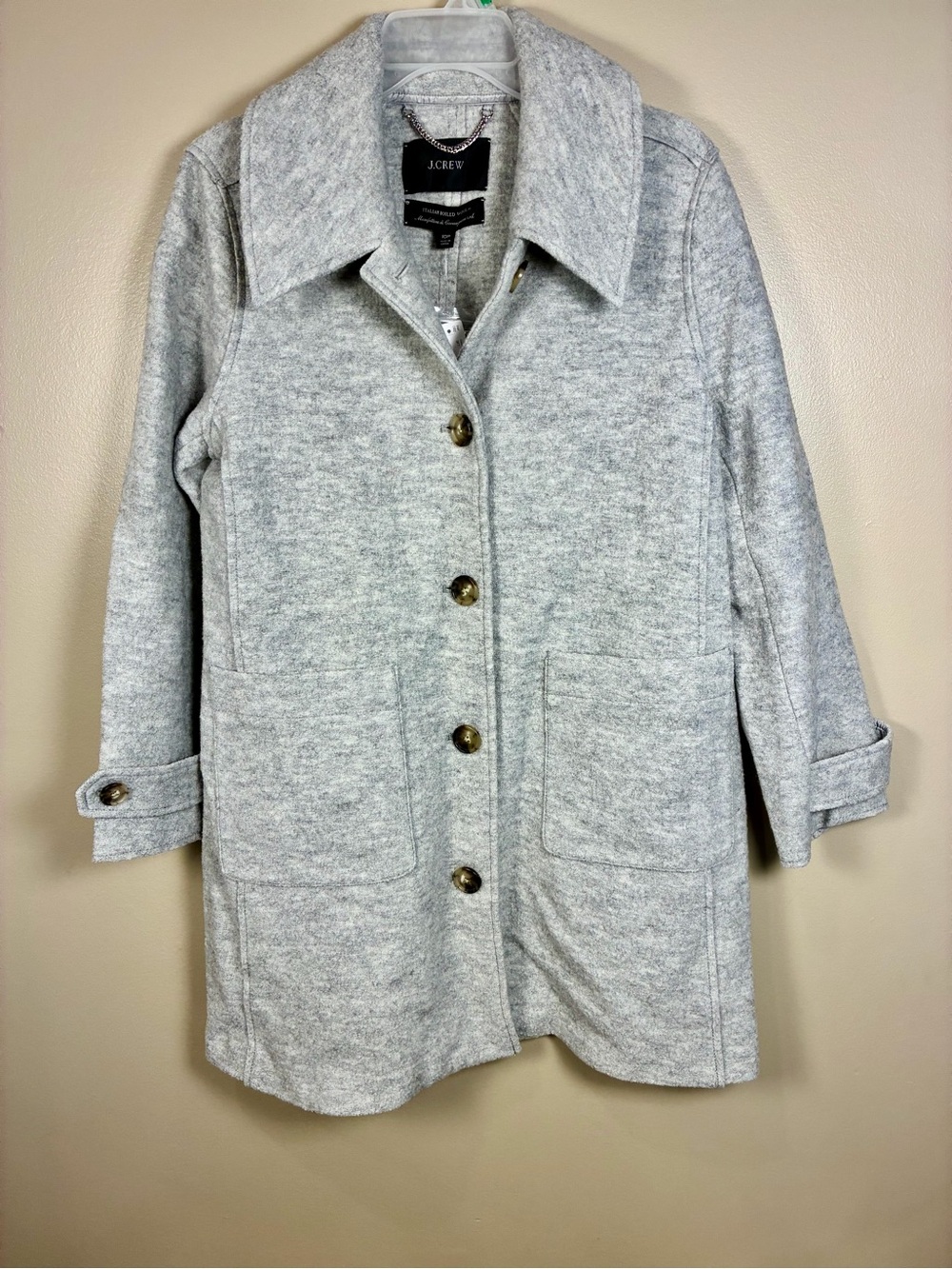 J.Crew Italian Boiled Wool Manifattura Di Carmignano Lady Coat - Picture 3 of 15